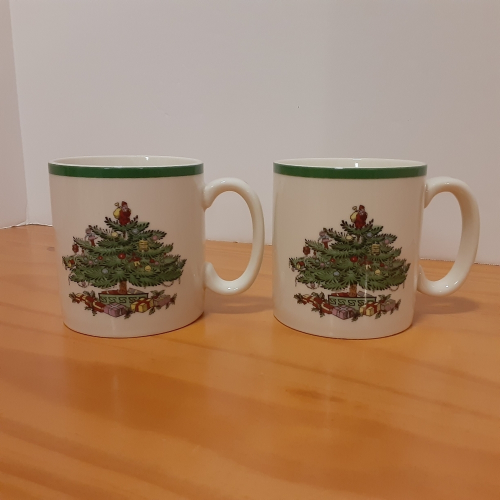 Spode Christmas Tree Coffee Mugs 3" Set Of 2, S3324-A11